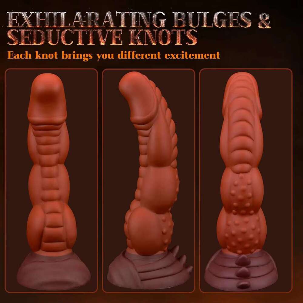 Realistic Silicone Animal Vaginal G-spot With Suction Cup Anal Plug Hand-free Huge Monster Dildo Toys For Women