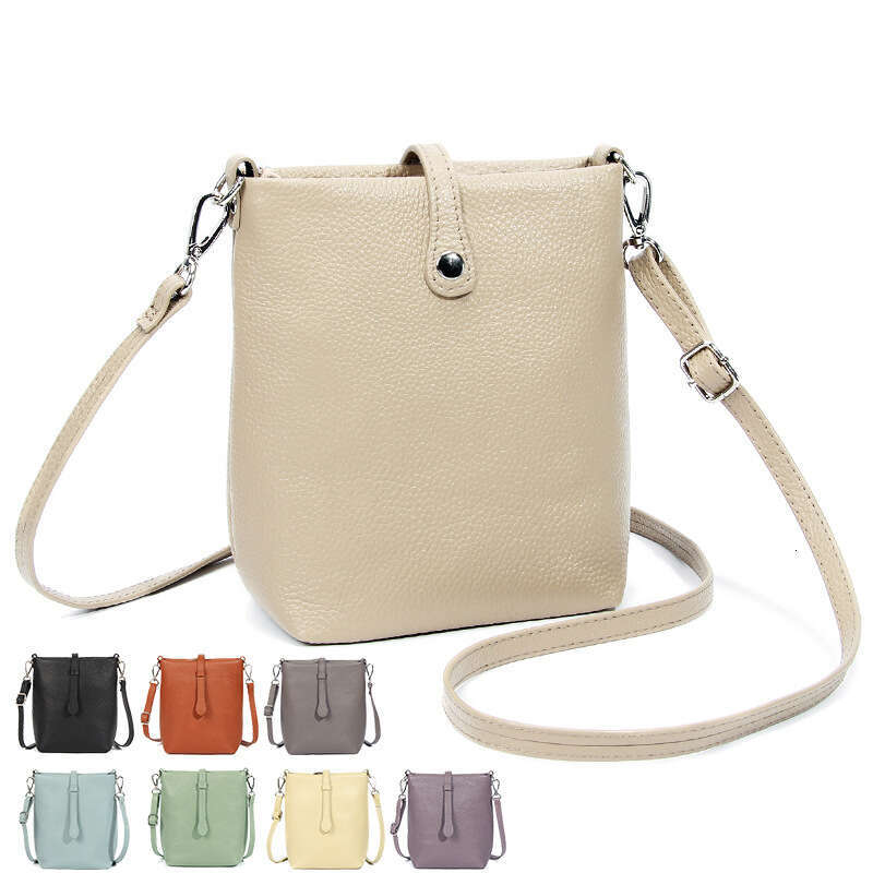 Genuine Leather Bucket With A High-End Exquisite Crossbody Bag, Versatile For Women, New Large Capacity, Fashionable And Simple Shoulder Bag