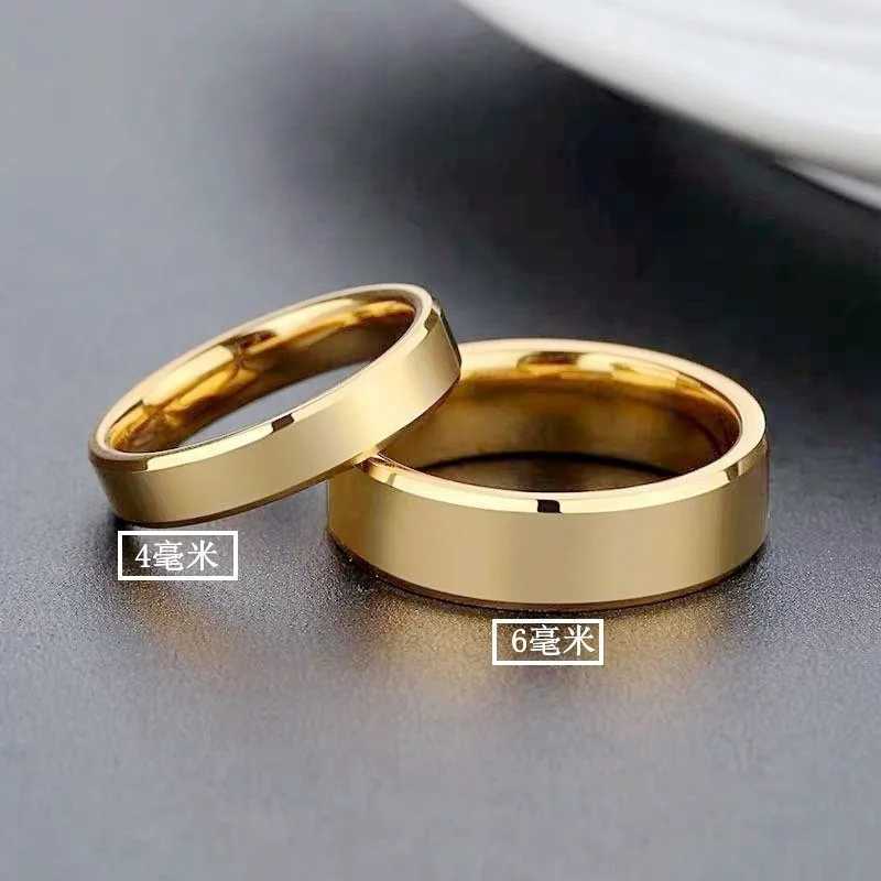 3-8mm Bright Polish Silver Color Stainless Steel Couple Ring For Men and Women W250207