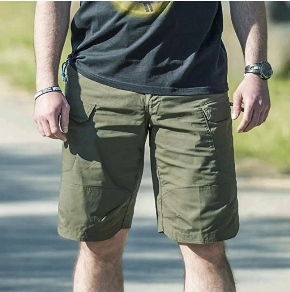 Summer Waterproof Quick Dry Multipocket Shorts Men Cargo Tactical Short Pants Mens Outdoor Clothes Hunting Fishing 250207