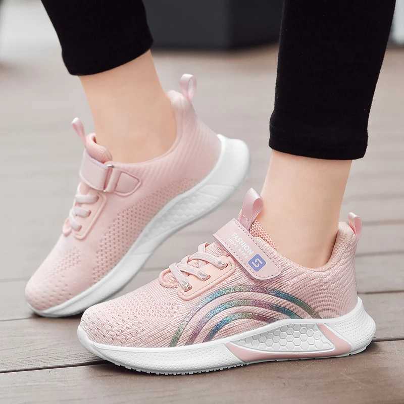 Spring and autumn childrens shoes baby girls casual sports shoes breathable soft non slip walking and running sports shoes size 26-38 W250318