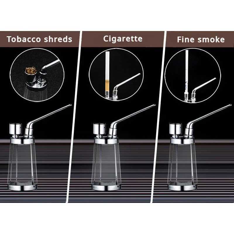 2024 New Bottle Water Pipe Portable Mini Hookah Shisha Tobacco Smoking Pipes Gift of Health Metal Tube Filter Y250207