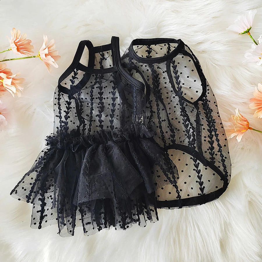 Dog Skirts Lace Pet Dresses Princess Dress Summer Dog Dresses Teddy Dog Vest Dress Cat Dress Chihuahua Pet Clothing 250206
