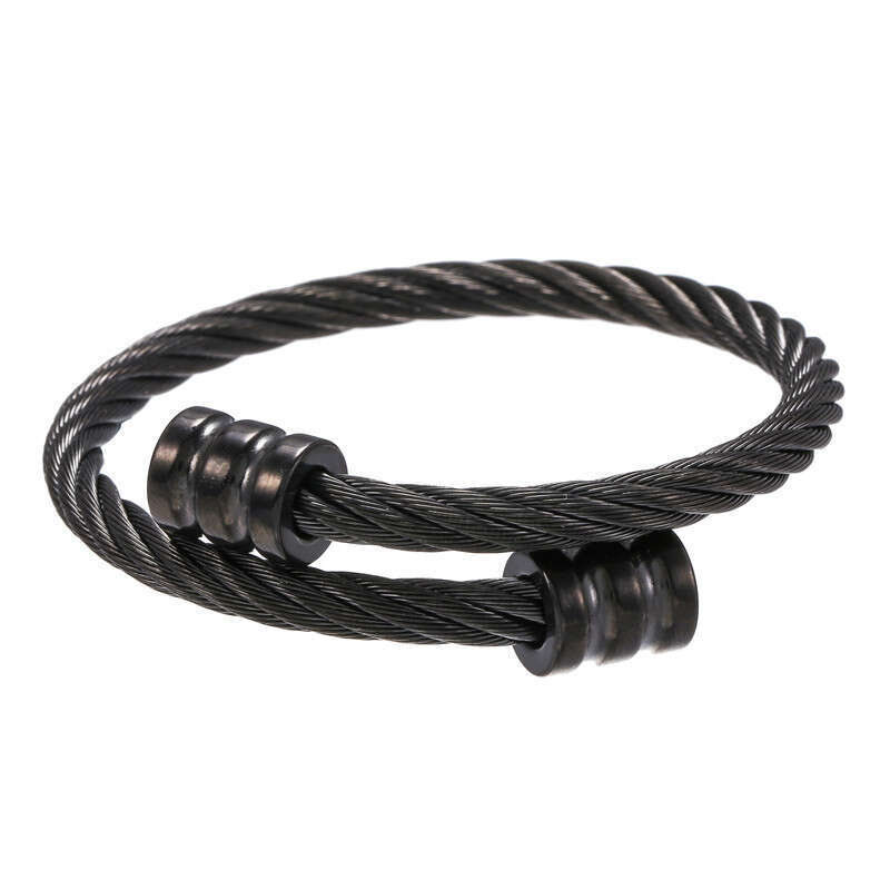 Jewelry trend, personalized stainless steel wrapped geometric bracelet, and accessory for men