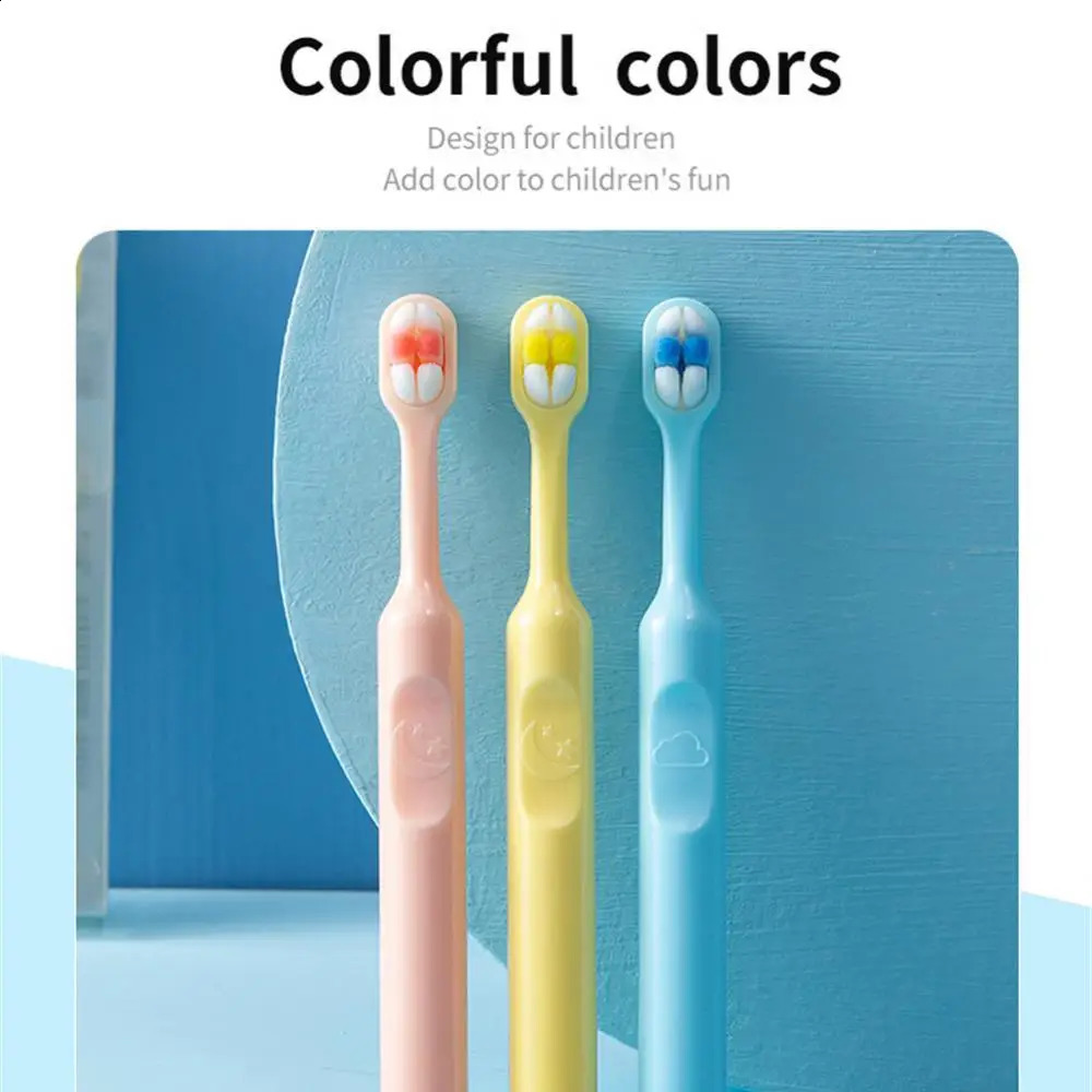 Upgrade Ten Thousand Hair Toothbrush For Children 2-5-year-old Candy-colored Baby Thin Soft Ten Thousand Hair Toothbrush 250206