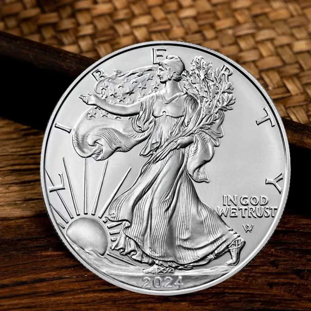 Commemorative Eagle Medal 2024 Statue of Liberty Commemorative Silver American Eagle Metal Collection Coin Festival W250207