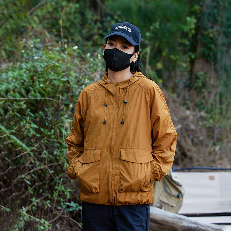 Sunscreen hooded new couple outdoor sports ice silk fishing sunscreen summer breathable skin clothing