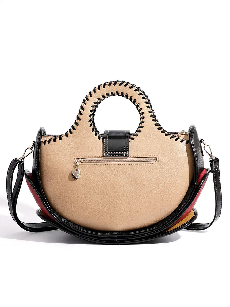 Versatile Hand Wove Shoulder Bag Highend Leather Large Capacity Multilayer Fashion Womens Crossbody HandBag Send A Wallet 250206