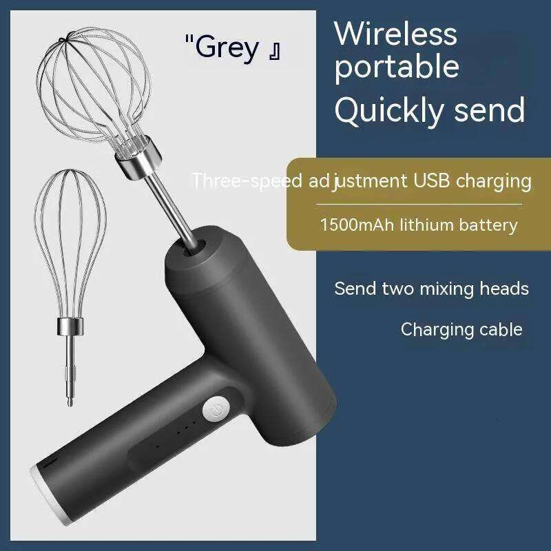 Manual Mixer Electric Egg Beater USB Charging Milk Frother Foam Creamer Cake Automatic Coffee Milker Kitchen Whisk Tools