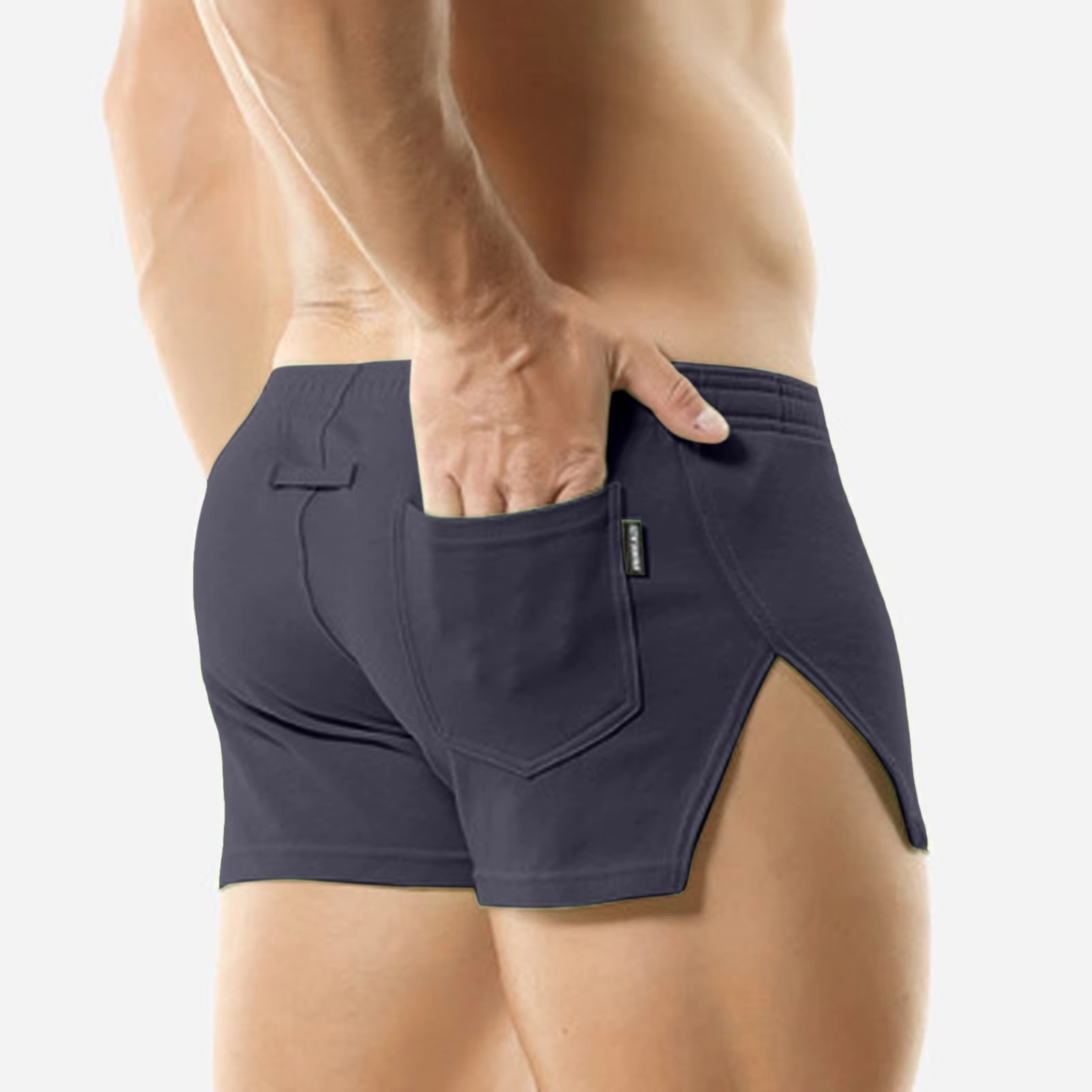Men's Casual Solid Color Trendy Youth Sports Pants Carnival Running Shorts Summer New Beach Shorts