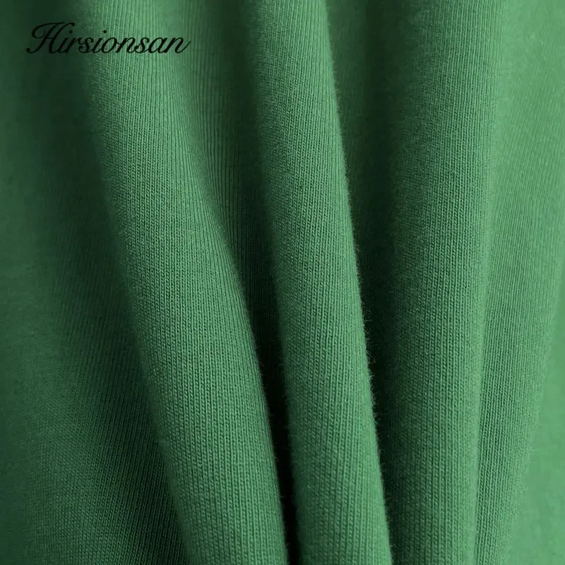 Hirsionsan Basic O-neck 100% Cotton T Shirt Women Loose Oversized Pullover Chic Cusual Tees Female Tops Clothing 11 Colors 250207