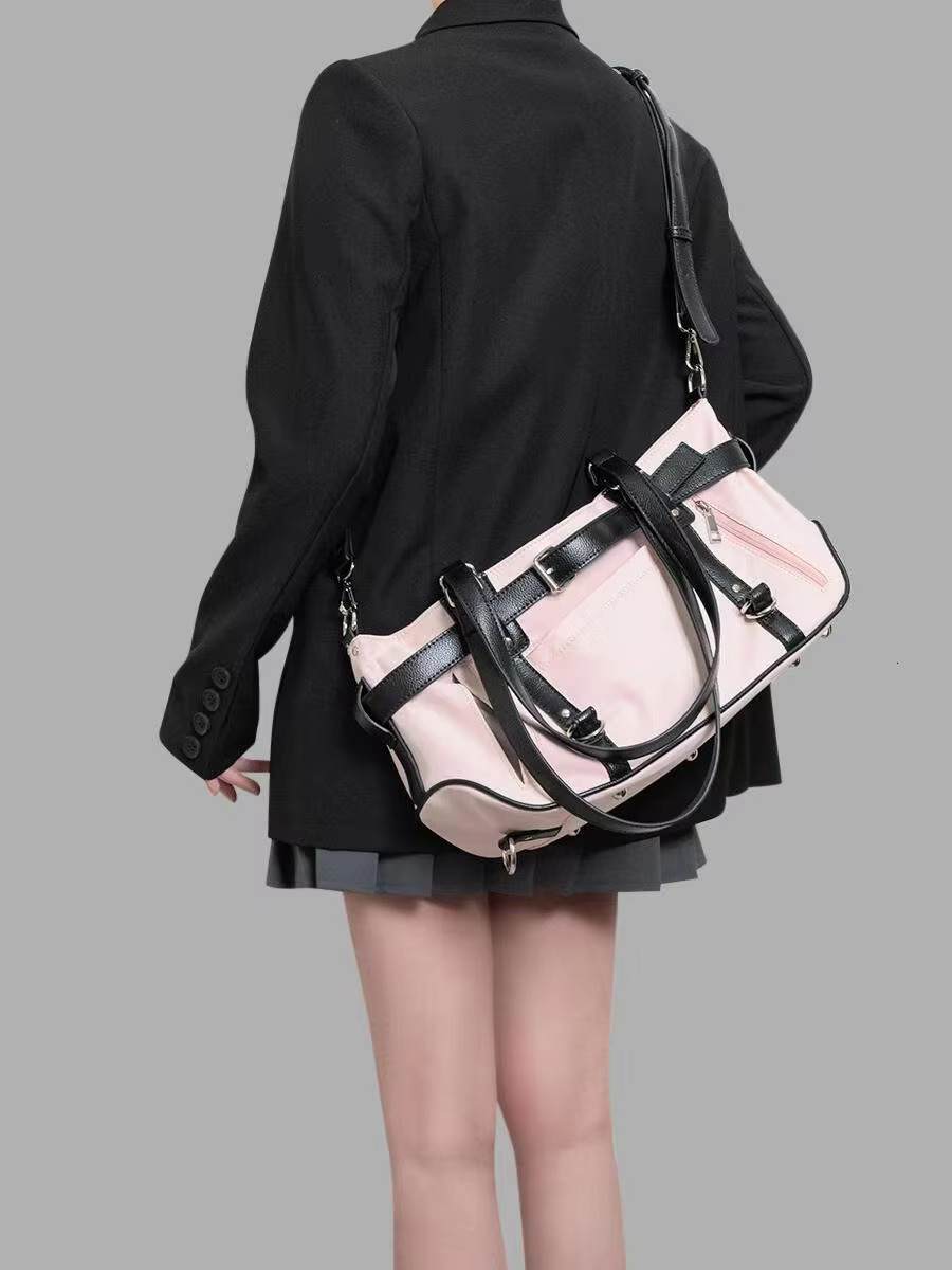 Pink Large Capacity Shoulder Crossbody Bag Women New Versatile Commute Travel Handbag Fashion Hotgirl Undersrm Bags PU Casual