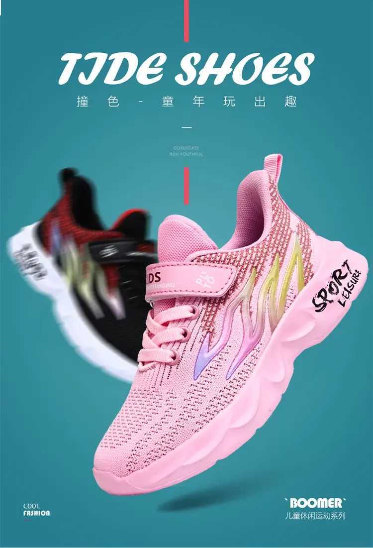 Childrens Sneaker New Sports Shoes Breathable Running Shoes Flying Woven Casual Trendy W250207