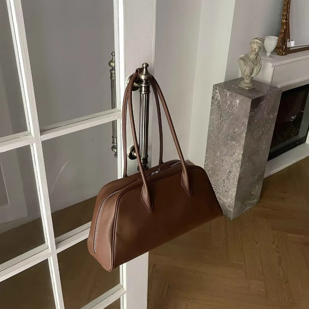 Motingsome Top Layer Cow Leather Shoulder Women Bags Retro Lady Underarm Saddle Bag Calfskin Causal Tote Purses Handbag New Genuine Leather