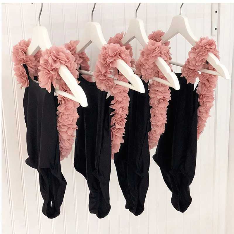 Sexy 3D Flower Strap Backless Mother Daughter Family Matching Swimwear Women Girl Floral One Piece Swimsuit High Quality Bikini W250207