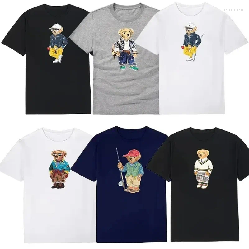Men's T Shirts 2025 Summer Cartoon Print Classic Short-sleeved Fashion Versatile Trend Women's High-end Brand Cotton T-shirt