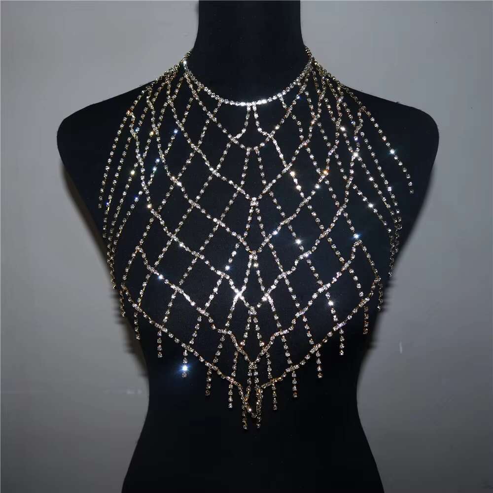 2022 New Beach Women's Sexy Bikini gerie Rhie Ladies Camisole Bra Body Chain Harness Jewelry Accessories