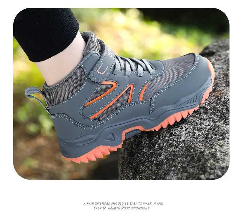New Fashion Youth Hiking Boots Boys and Girls Hightop Sports Running Shoes Childrens Climbing Travel Basket Sports Shoes W250207