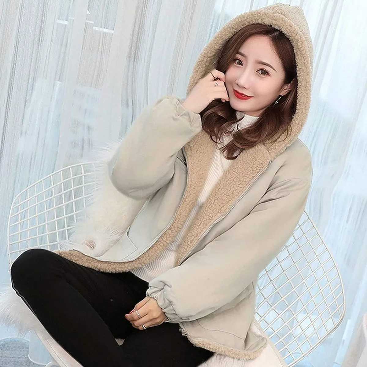 Multi functional womens maternity baby carrier hooded jacket zipper kangaroo jacket detachable hooded sweater winter sweater W250207