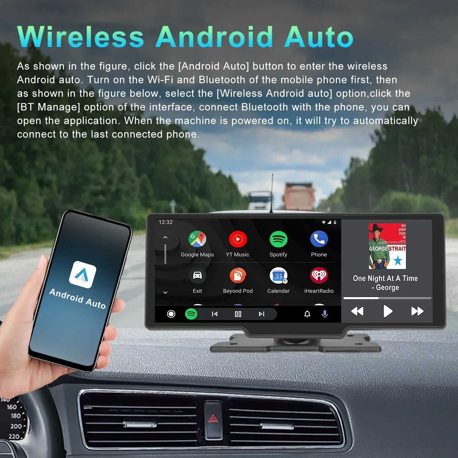 Car DVRs 10.26 inch Dash Cam Rear View Camera IPS Color Screen Carplay And Android Smart Player in Car DVR BT FM Mirror Monitor H250206