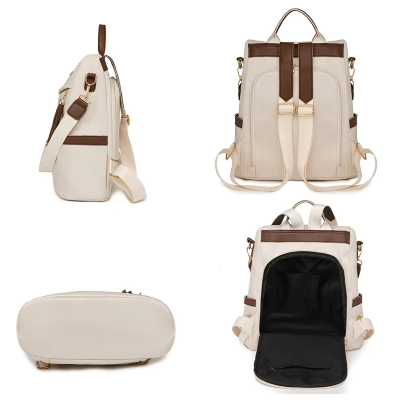Fashion Tassel Decorative Women Nylon Anti-Theft Backpack Casual Travel Female Shoulder Bag Large Capacity Student School Pack