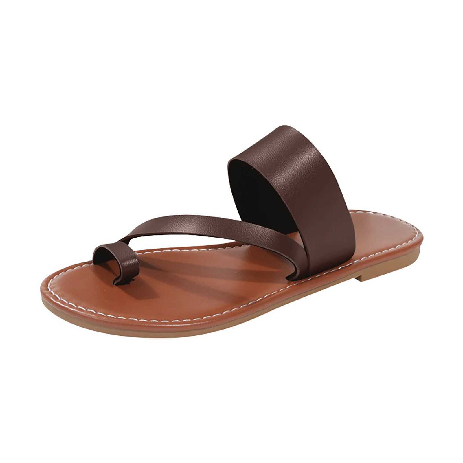 Womens Sandals Flip Flop Sandals e Butt Light Casual Rubber Sole Sandals Flat Slipper Sandals With A Single Strap Toe StrapXJ250207