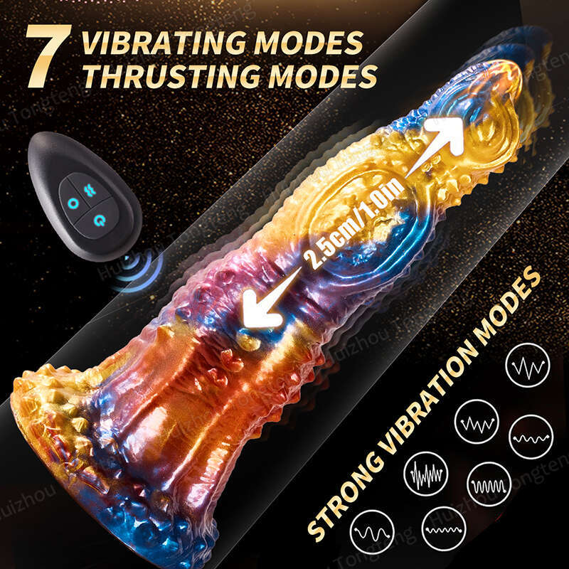 7 Mode Thrusting Huge Thick Anal Vibrator Remote Control Birds Monster Dildo Suction Cup Sex Toys For Women