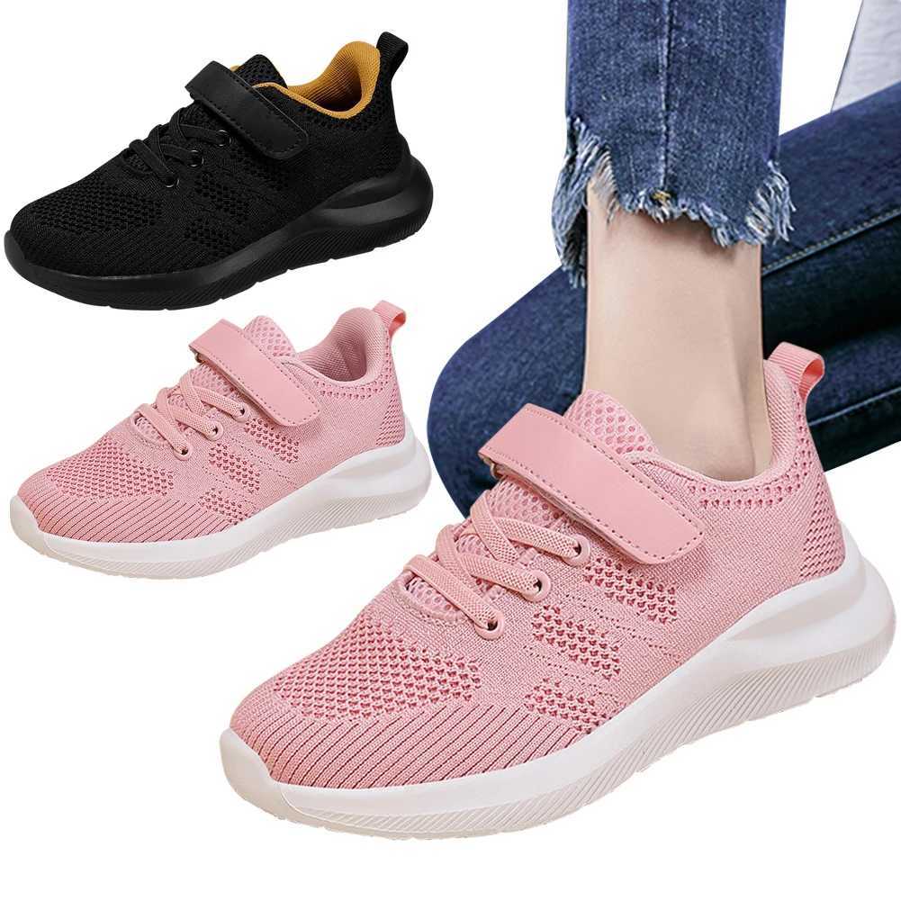 Kids Running Shoes Fashion Tennis Shoes Breathable Knitted Athletic Shoes Comfortable Casual Mesh Sneakers for Little/Big Kids W250207
