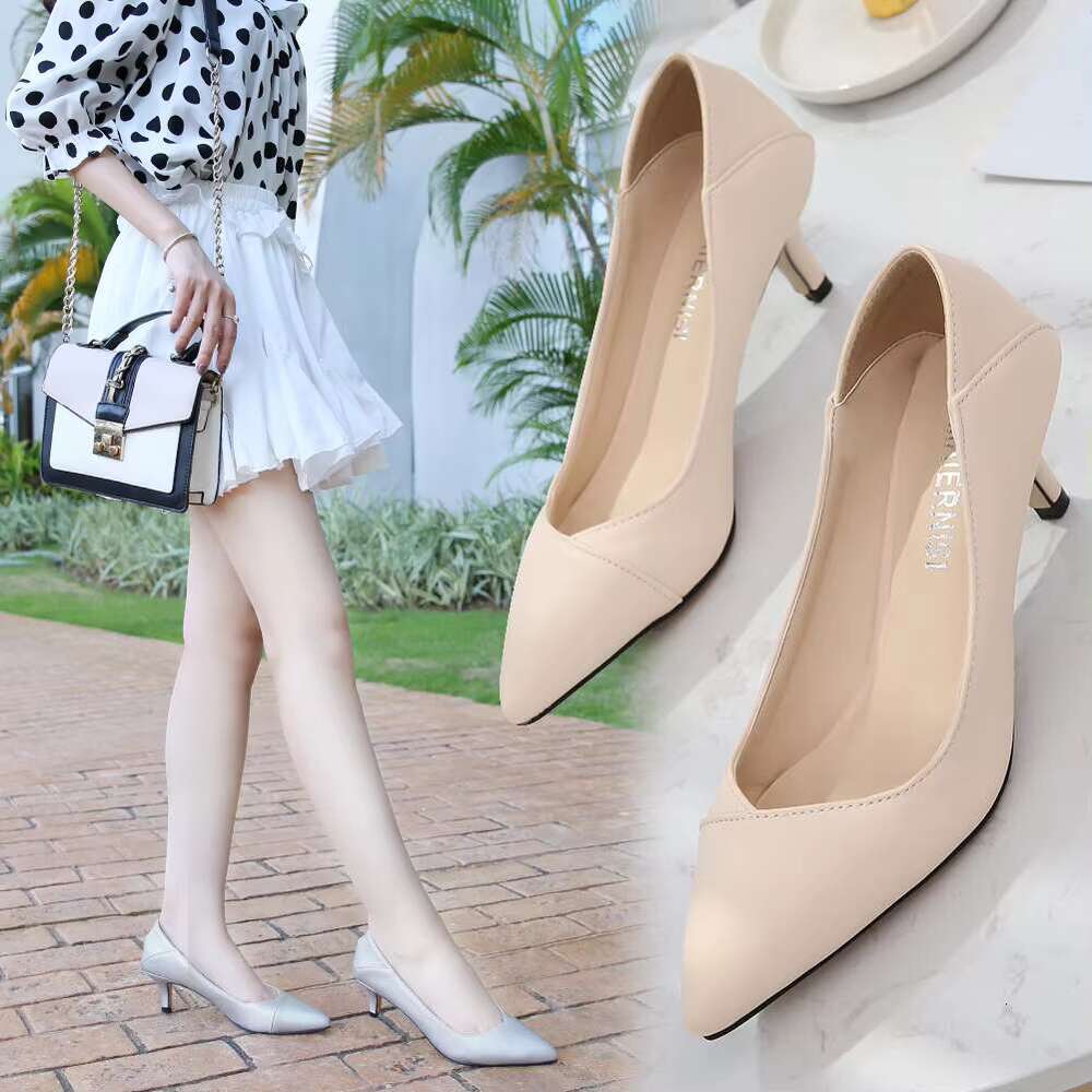 Pointed Stiletto Heels Sexy Shallow Mouth Single Plus Size 46 Women's Work Dress Shoes High Heel Pumps