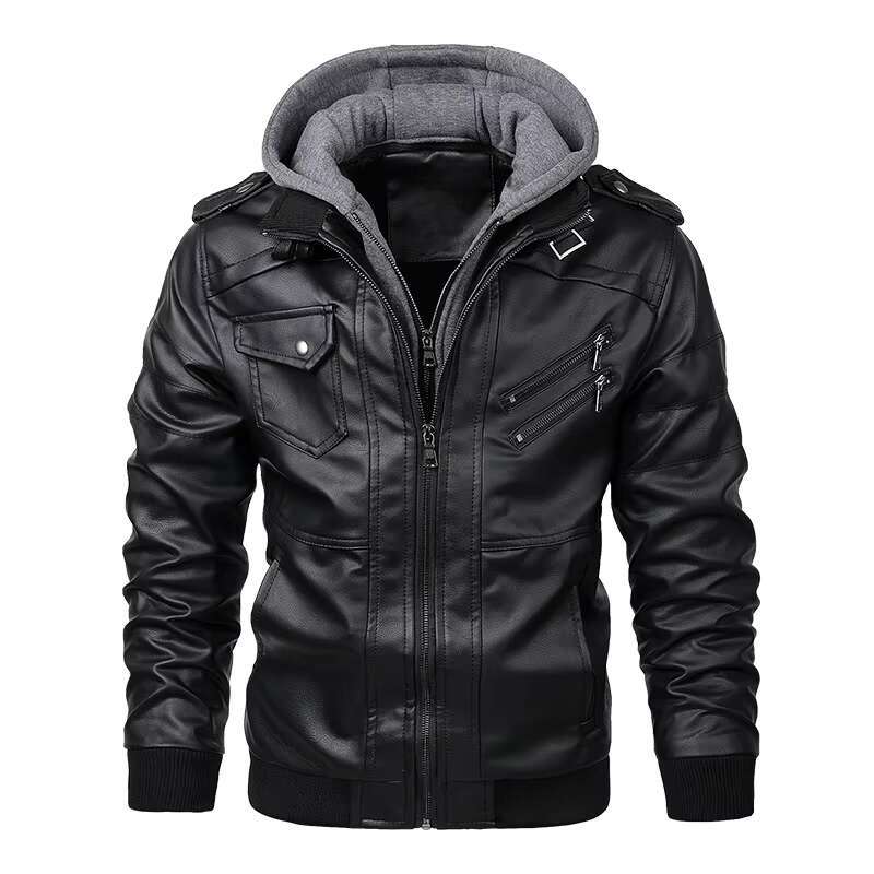 Men's Leather Jacket KB New Men's Jackets Autumn Casual Motorcycle PU Jacket Biker Leather Coats Brand Clothing EU Size