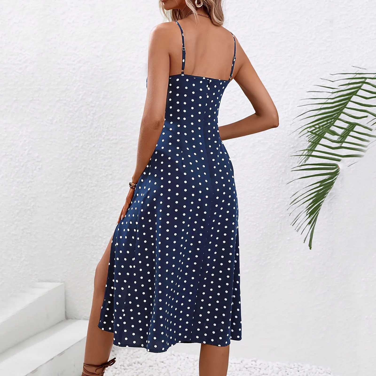 Casual Lace-Up Floral Print Summer Dress Sexy Strappy Hight Split Boho Dresses Backless Holiday Sundresses Women Robe FemmeXJ2500207