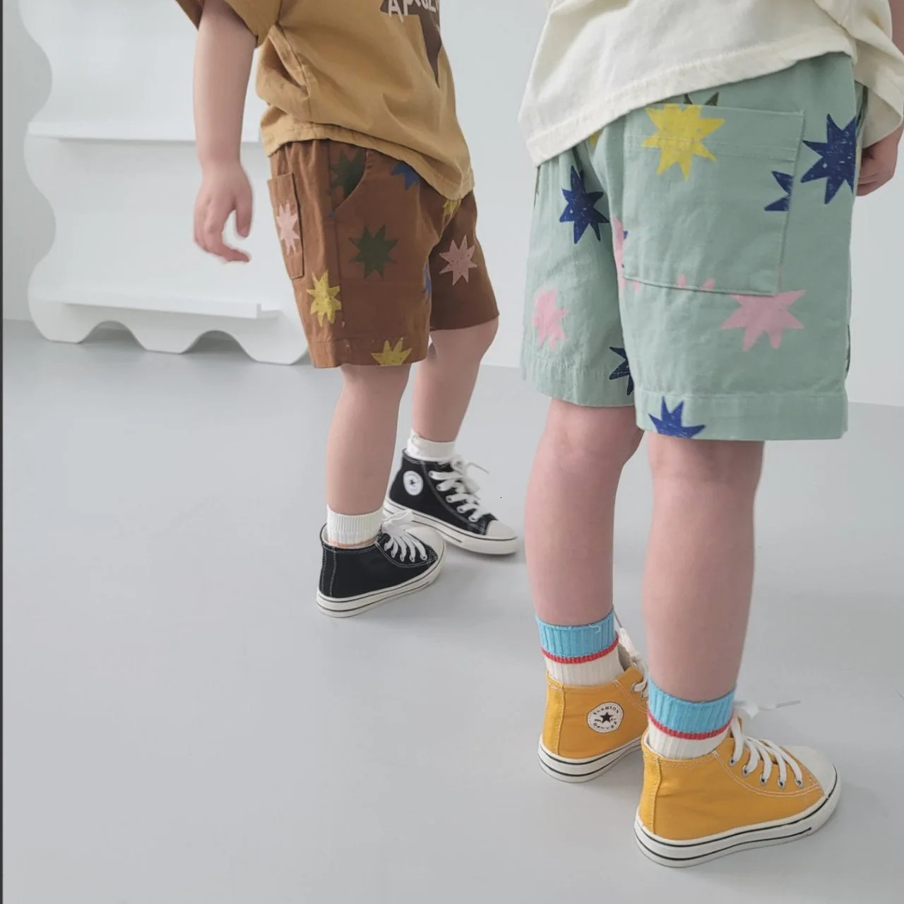 Children Clothing Kids Playful Printed Shorts Summer Boys Girls Cotton Personality Stylish Loose All Match Shorts 250207