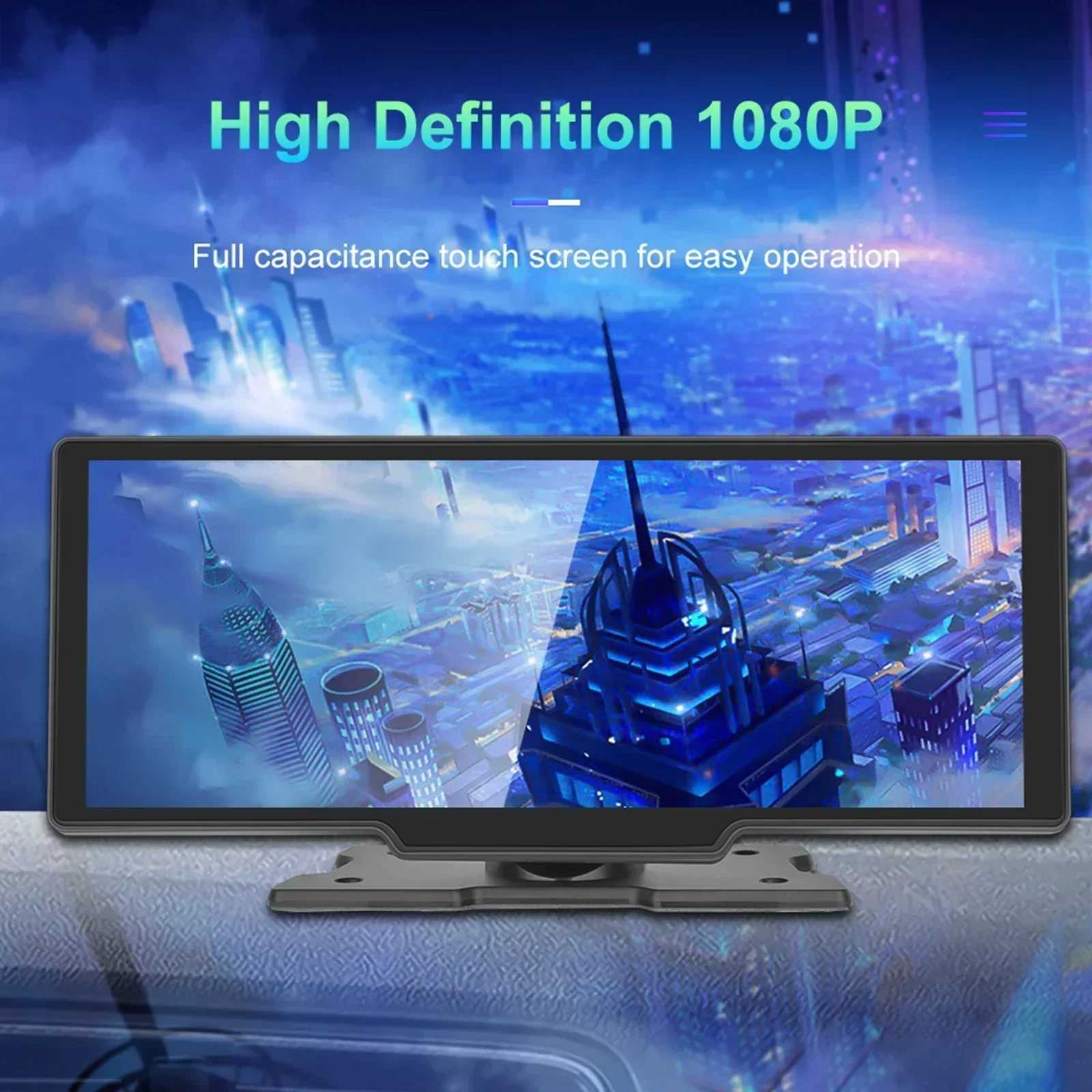 Car DVRs 10.26 inch Dash Cam Rear View Camera IPS Color Screen Carplay And Android Smart Player in Car DVR BT FM Mirror Monitor H250206