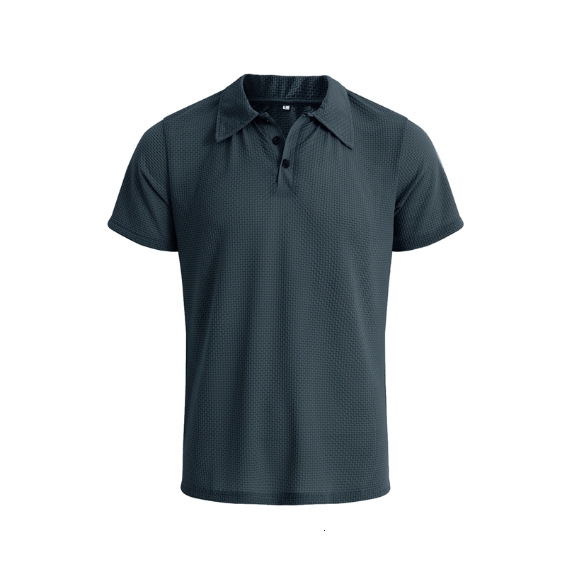 Summer Mens Short Sleeve T-shirt Cool and Breathable Polo Shirt Business Casual Sweat-absorbing Tops L-4XL 250206