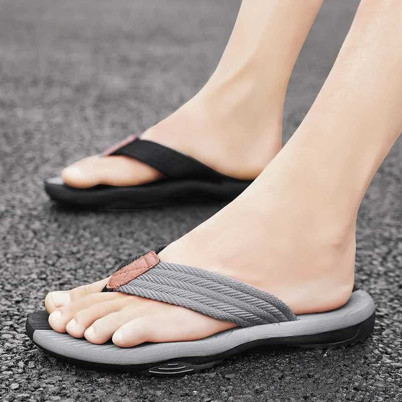 Men Slippers Summer Flip Flops Brand Fi Outdoor Comfortable Casual Slides Shoes N-slip Beach Men SandalsXJ250207