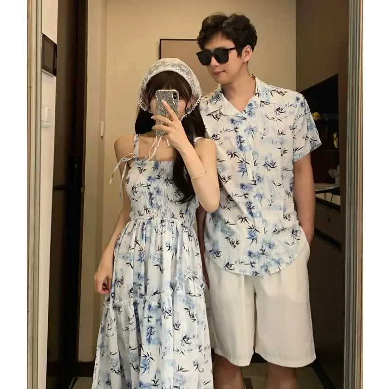 Resort Couple Look Parents and Children Summer Clothes Family Matching Holiday Clothing Mom Daughter Beach Dress Dad Son Shirts W250207