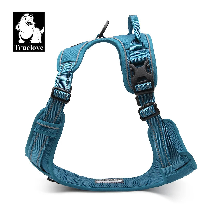Truelove Pet Dog Harness Reflective High-Elasticity Sponge Padding Adjustable Safety Vehicular Lead Aluminum Alloy D-ringTLH5651 250206