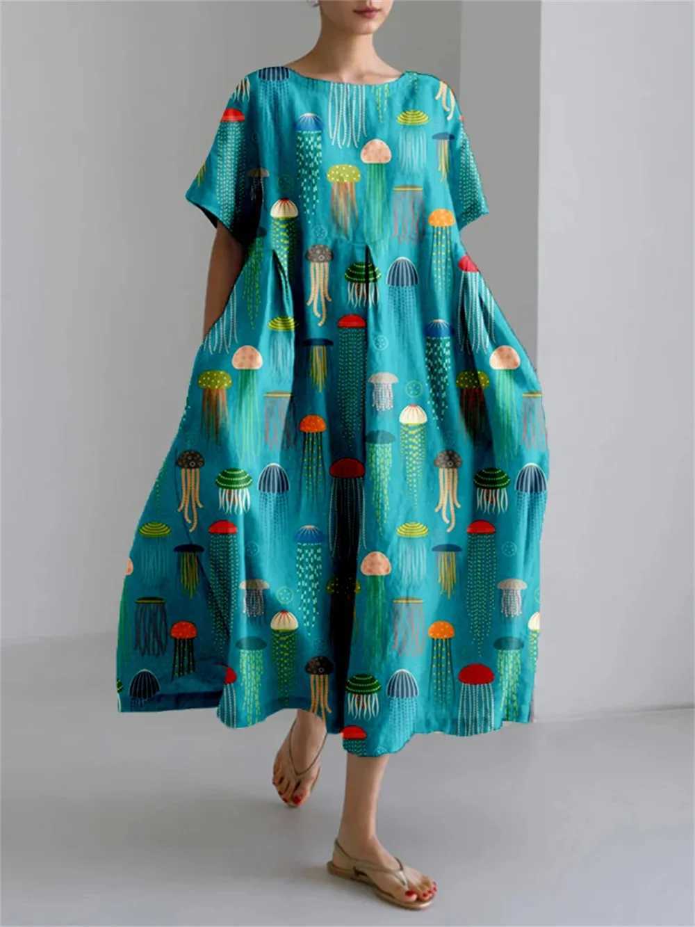 Classic And Simple Daily Travel Versatile Dress Loose Dress Cool And Fashionable Summer Casual Womens Dress Design PrintedXJ2500207
