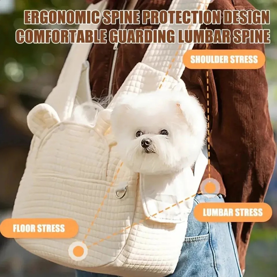 Large Capacity Portable Pet Backpack Comfortable Cotton Pet Travel Bag with Secure Snap Closure For Small Dog And Cat 250206