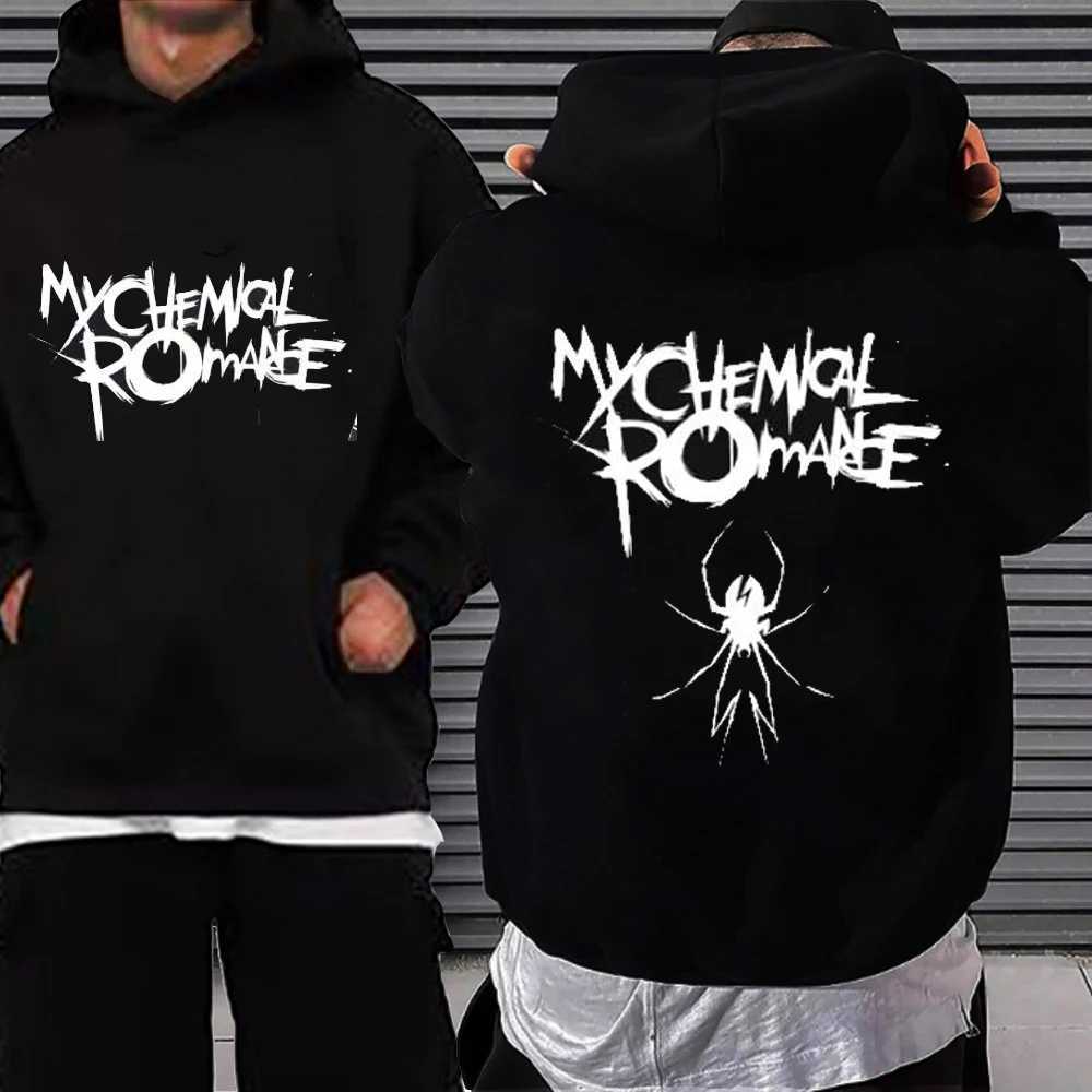 My Chemical Romantic Printed Hoodie Mens Wool Sweatshirt Rock Band Long Sleeve Hoodie W250207