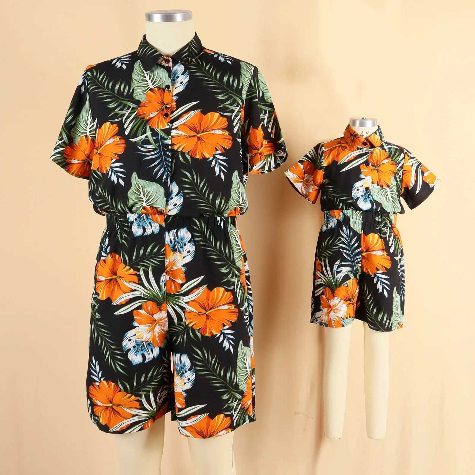Family Matching Outfits Mom Daughter Ruffle Dress Dad Son Tee Shirt+Shorts Suit Holiday Wear Casua Printing Clothes Family Look W250207