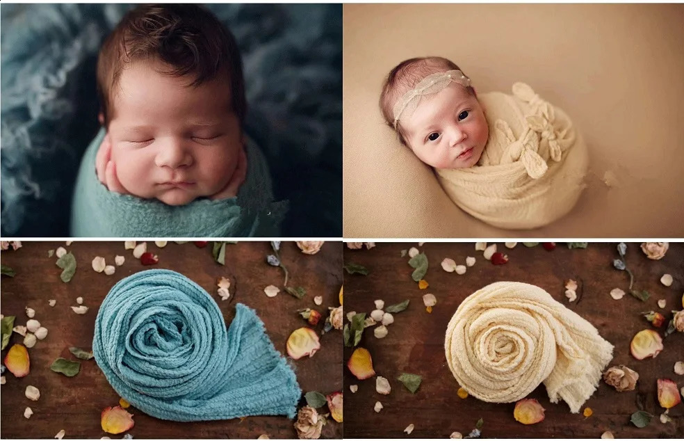 born Pography Props Wrap Soft Stretchable Cotton Swaddling Pography Backdrop Babies Accessories 250206