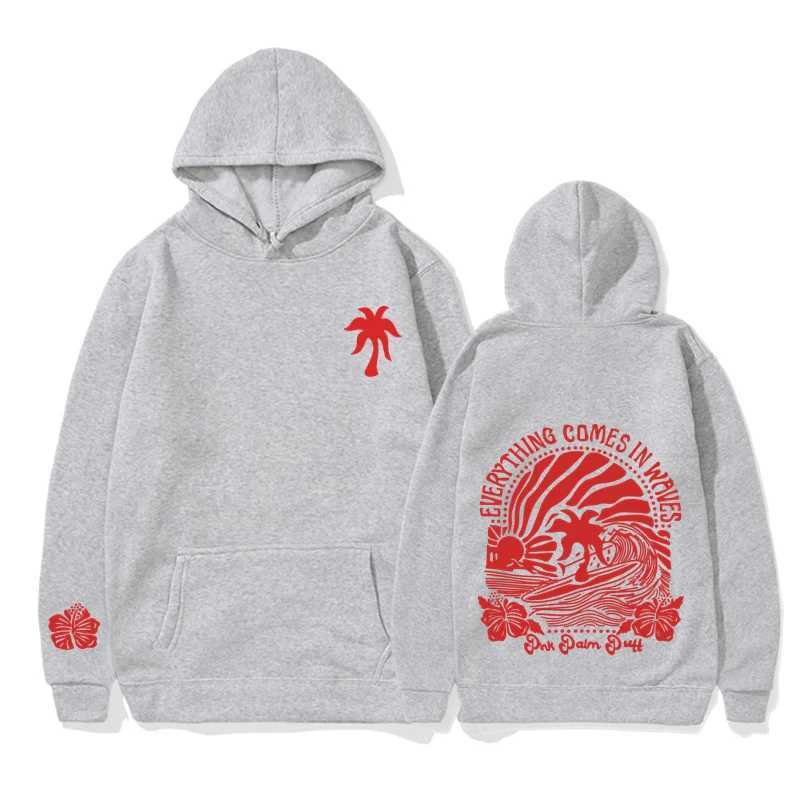 Printed poker hoodie for men kangaroo pocket pull rope pullover loose sweatshirt fall casual wear W250207