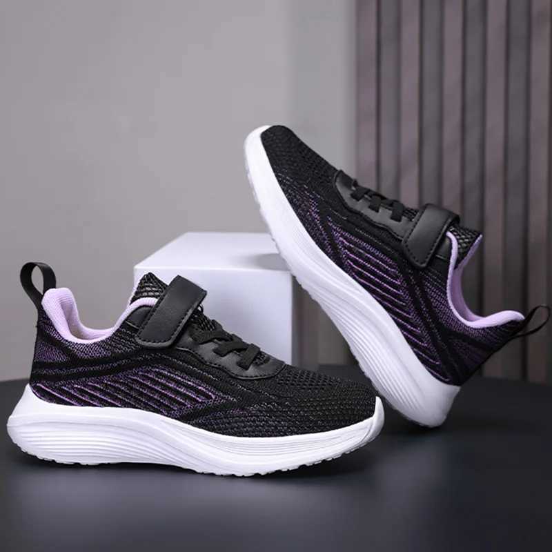 Childrens Sports Shoes Girl Breathable Fashionable Soft Sold Running Shoes Mesh Rebounding Casual New Walking Shoes for Kids W250207