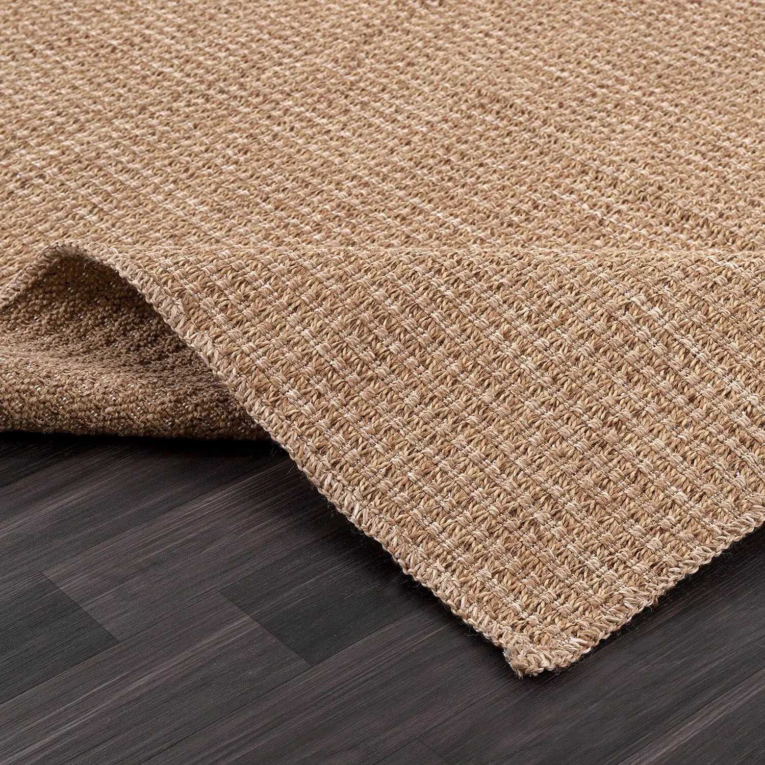 Easy Jute Rug 8x10 Indoor Outdoor Natural Color Farmhouse Area Rugs for Living Room Kitchen Washable Easy to Clean Solid Boho Z250206