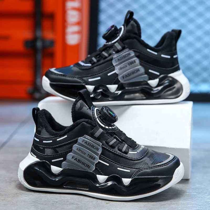 Luxury Children Trainers Boy Shoes Fashion Autumn Winter Warm Fur Kids Casual Sneaker Sports Tennis Boy Sneaker PlushXJ250207