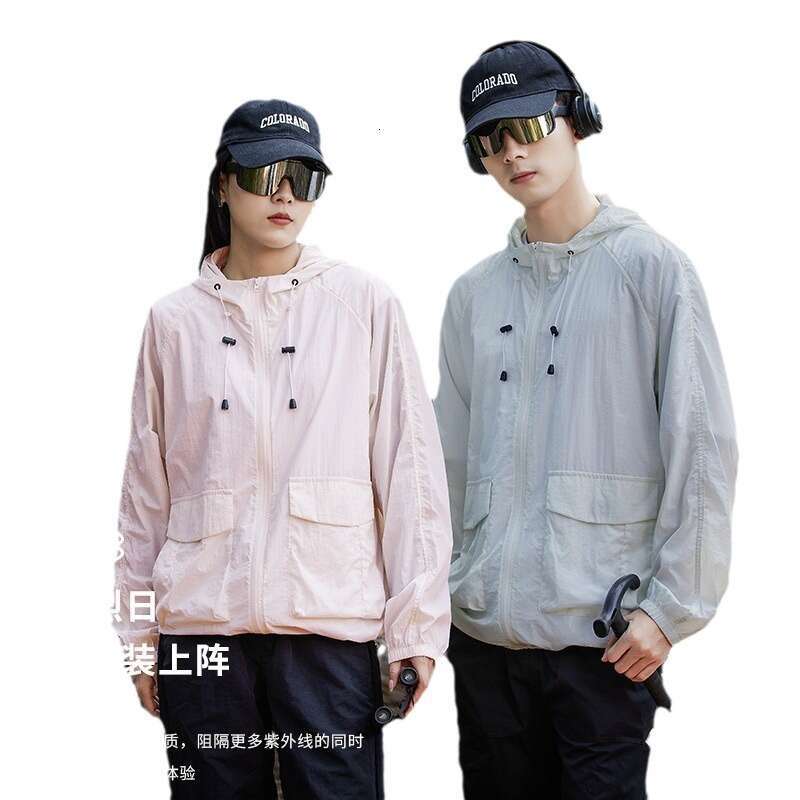 Sunscreen hooded new couple outdoor sports ice silk fishing sunscreen summer breathable skin clothing