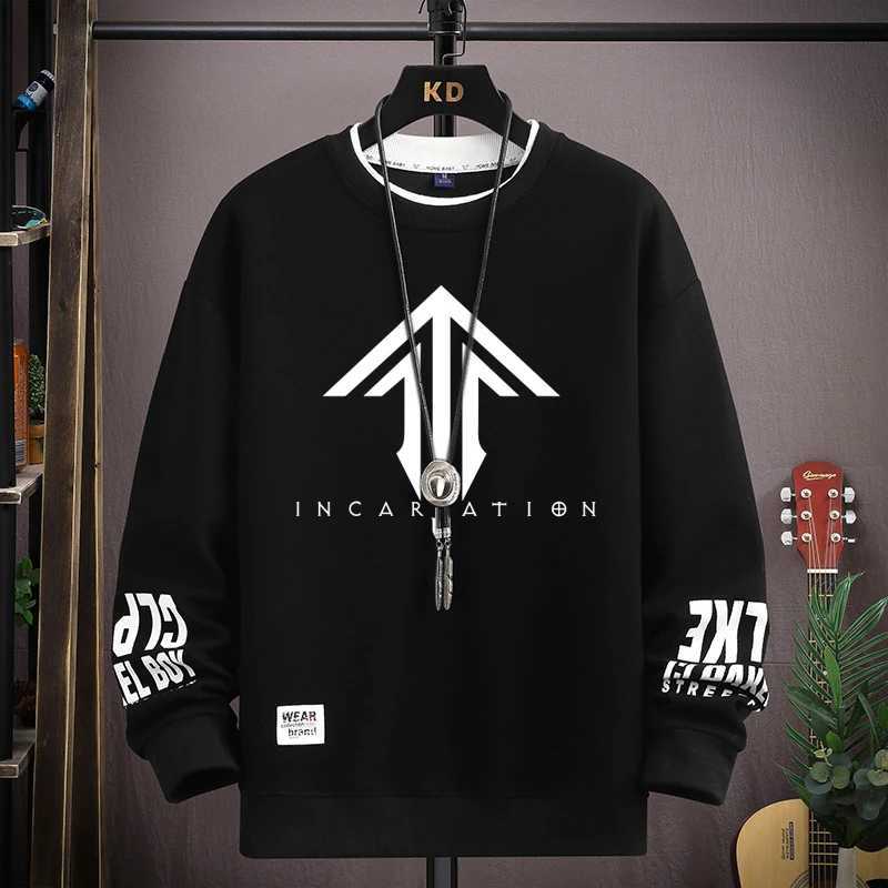 Spring Autumn Men Clothing Sweatshirt Korean Fashion Streetwear Long Sleeved Hoodies Men Casual Harajuku Graphic Sweatshirt Men W250207