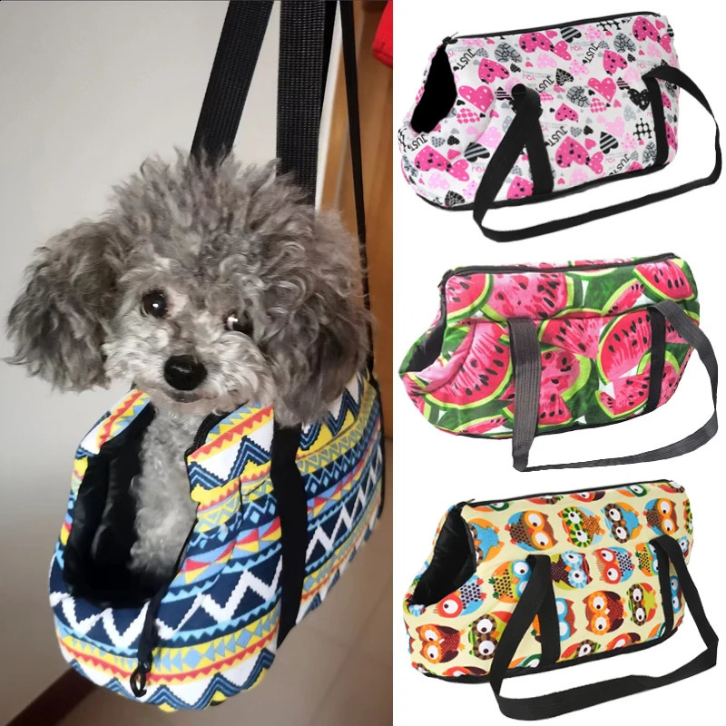 Dog Carrier For Small Dogs Cats Portable Soft Side Yorkshire Backpack Winter Fleece Puppy Handbag Pug Pet Travel Transport Bag 250206