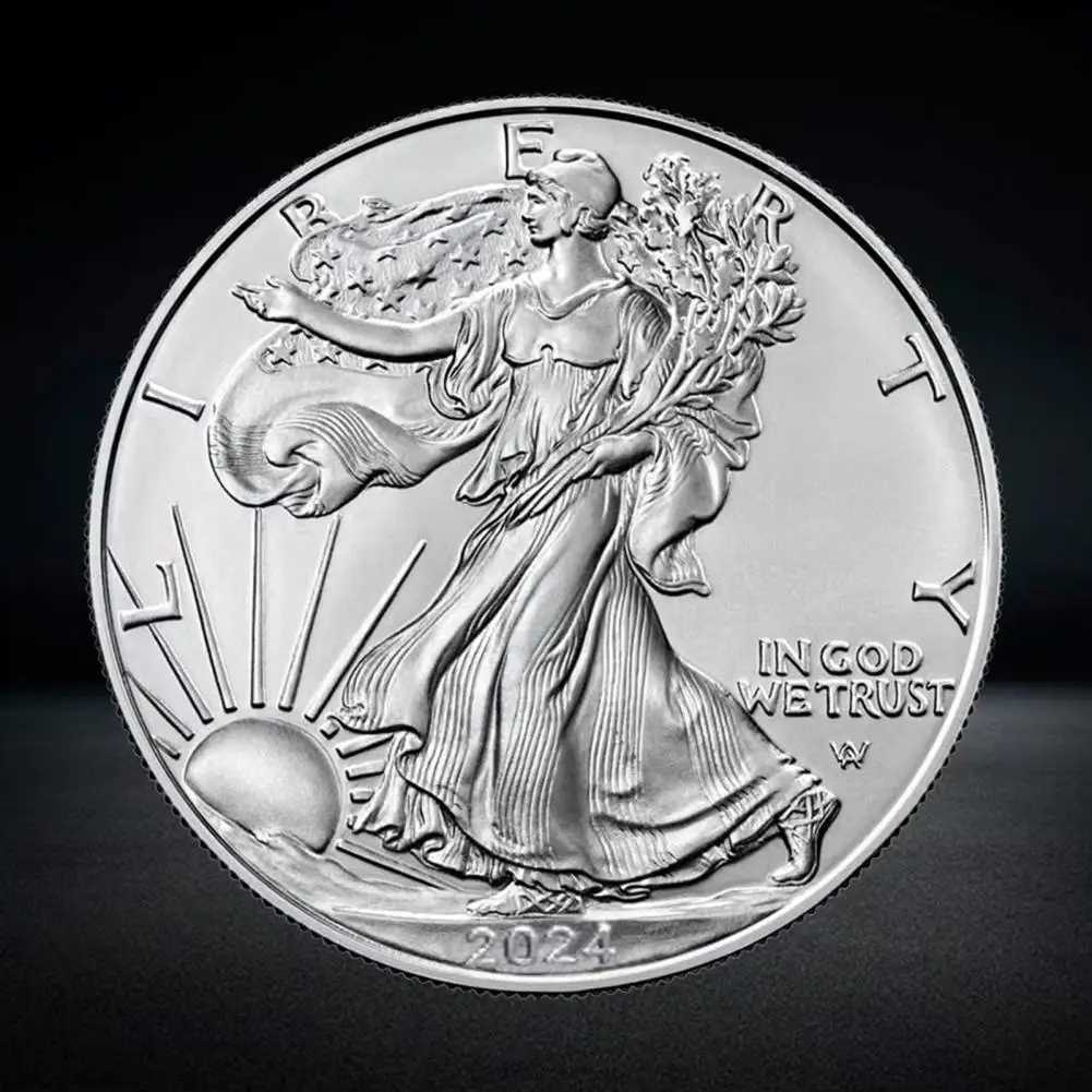 Commemorative Eagle Medal 2024 Statue of Liberty Commemorative Silver American Eagle Metal Collection Coin Festival W250207